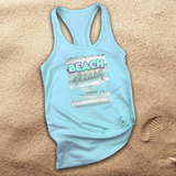 Beach Please Tank Top/ Nautical Vintage Aqua Beach Tropical Summer Tank