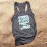 Beach Please Tank Top/ Nautical Vintage Aqua Beach Tropical Summer Tank