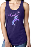 Unicorn Tank Top/ Glitter Pastel Believe Unicorn Lover Tank/ Rainbow Glitter Believe In Unicorns Tank Top/ Be A Unicorn Summer Beach Tank