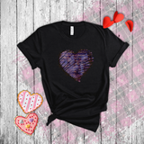 Valentine Shirts/ Distressed Purple Gothic Ephemera Journal Heart With Barbed Wire Frame T shirts