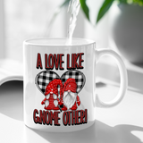 Valentine Gnome Mugs/ There’s Gnome One Like You Leopard Print Heart Farmhouse Coffee Mug Gift