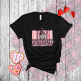 Valentine Shirts/ Cute Love Gnome With Polkadot Hat On XOXO Marquee Letter Lights T Shirts