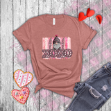 Valentine Shirts/ Cute Love Gnome With Polkadot Hat On XOXO Marquee Letter Lights T Shirts