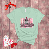 Valentine Shirts/ Cute Love Gnome With Polkadot Hat On XOXO Marquee Letter Lights T Shirts
