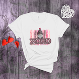 Valentine Shirts/ Cute Love Gnome With Polkadot Hat On XOXO Marquee Letter Lights T Shirts