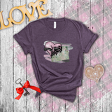 Valentine Shirts/ Gothic Pink Stitches Skeleton Heart Junk Journal Post Card T shirts
