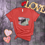 Valentine Shirts/ Gothic Pink Stitches Skeleton Heart Junk Journal Post Card T shirts