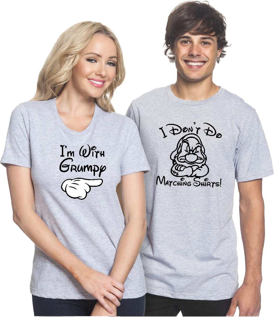 Disney Matching Family Shirts I Don t Do Matching Shirts I m With Grumpy Couple T Shirts Disney Vacation Couple Shirts