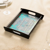 Beach Palm Trees Wood Serving Tray Gift/ Rustic Wood Starfish Life’s Better At The Beach Coffee Table/ Cookie Tray