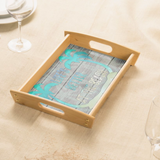 Beach Palm Trees Wood Serving Tray Gift/ Rustic Wood Starfish Life’s Better At The Beach Coffee Table/ Cookie Tray