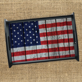 Flag Stars And Stripes Serving Tray Gift/ Patriotic 4th Of July Independence Day Coffee Table/ Cookie Tray