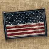 Distressed American Flag Wood Serving Tray Gift/ Patriotic 4th Of July Independence Day Coffee Table/ Cookie Tray