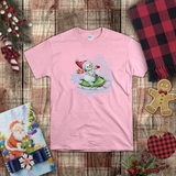 Christmas Children Toddler Shirts/ Watercolor Snowman On Sled Winter Snow Holiday Toddler T-Shirts