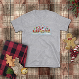 Christmas Children Shirts/ Watercolor Snowmen On Wooden Train Winter Snow Holiday Kids T-Shirts