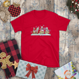 Christmas Children Shirts/ Watercolor Snowmen On Wooden Train Winter Snow Holiday Kids T-Shirts