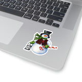 Christmas Stickers/ Snowman With Lantern Laptop Decal, Planner, Journal Vinyl Stickers