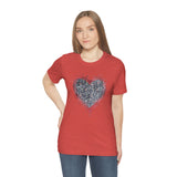Valentine Shirts/ Gothic Grunge Gray Parchment Heart Skeleton Keys With Rose Pink Ivy Frame T shirts
