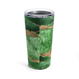 St. Patrick's Day Stainless Steel 20oz Tumbler/  Leopard Glam Shamrock Travel Mug Gift