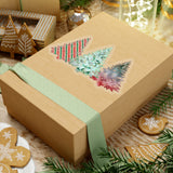 Christmas Stickers/ Red And Green Holiday Trees Laptop Decal, Planner, Journal Vinyl Stickers