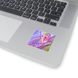 Unicorn Stickers/ Purple Glam Pastel Pink Unicorn Peek-A-Boo Zipper Laptop Decal, Planner, Journal Vinyl Stickers