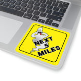 Halloween Stickers/ Caution Sign Funny Ghost Crossing Laptop Decal, Planner, Journal Vinyl Stickers