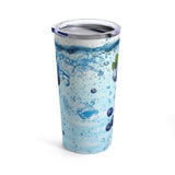 Blueberries Stainless Steel 20oz Tumbler/ Iced Summer Blueberries Fruit Drink Travel Mug Gift