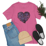Valentine Shirts/ Distressed Purple Gothic Ephemera Journal Heart With Barbed Wire Frame T shirts