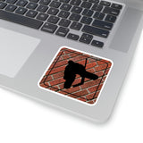 Hockey Stickers/ Caution Sign Brick Wall Goalie Laptop Decal, Planner, Journal Vinyl Stickers