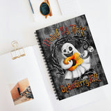 Halloween Journal/ Ghost Guitar Booberry Hill Notebook/ Diary Gift
