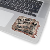 Christmas Stickers/ Old Fashion Santa Chimney Laptop Decal, Planner, Journal Vinyl Stickers