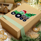 Christmas Stickers/ Farmhouse Tractor And Tree Laptop Decal, Planner, Journal Vinyl Stickers