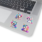 Baby Cute Unicorn Stickers/ Rainbow Neon Pastel Kawaii Chibi Baby Unicorn Collection B Laptop Decal, Planner, Journal Vinyl Stickers