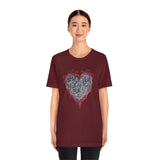 Valentine Shirts/ Gothic Grunge Gray Parchment Heart Skeleton Keys With Rose Pink Ivy Frame T shirts