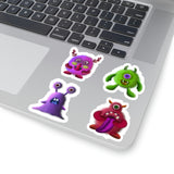 Halloween Stickers/ Silly Fuzzy Monster Collection Laptop Decal, Planner, Journal Vinyl Sticker Pack