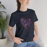 Valentine Shirts/ Distressed Purple Gothic Ephemera Journal Heart With Barbed Wire Frame T shirts