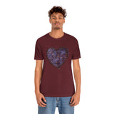 Valentine Shirts/ Distressed Purple Gothic Ephemera Journal Heart With Barbed Wire Frame T shirts