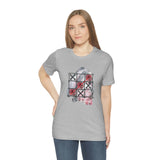 Valentine Shirts/ Gothic Tic Tac Toe Bones And Roses On Marbled Gray Paint Brushstrokes T shirts
