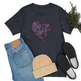 Valentine Shirts/ Distressed Purple Gothic Ephemera Journal Heart With Barbed Wire Frame T shirts