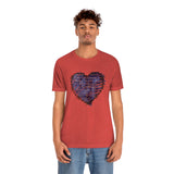 Valentine Shirts/ Distressed Purple Gothic Ephemera Journal Heart With Barbed Wire Frame T shirts