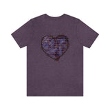 Valentine Shirts/ Distressed Purple Gothic Ephemera Journal Heart With Barbed Wire Frame T shirts