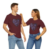 Valentine Shirts/ Distressed Purple Gothic Ephemera Journal Heart With Barbed Wire Frame T shirts