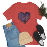 Valentine Shirts/ Distressed Purple Gothic Ephemera Journal Heart With Barbed Wire Frame T shirts