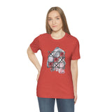 Valentine Shirts/ Gothic Tic Tac Toe Bones And Roses On Marbled Gray Paint Brushstrokes T shirts