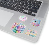 Retro 90s Pastel Stickers/ Nostalgic 80s, 90s Favorites Game Cube Sticker Collection Laptop Decal, Planner, Journal Vinyl Sticker Pack
