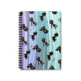 Unicorn Journal/ Black, Pink, Gold Cute Unicorn Fantasy Notebook/ Diary Gift