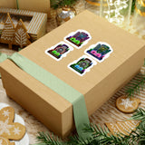 Halloween Stickers/ Neon Cemetery Headstones And Pumpkins Collection Laptop Decal, Planner, Journal Vinyl Sticker Pack