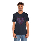 Valentine Shirts/ Distressed Purple Gothic Ephemera Journal Heart With Barbed Wire Frame T shirts
