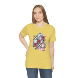 Valentine Shirts/ Gothic Tic Tac Toe Bones And Roses On Marbled Gray Paint Brushstrokes T shirts