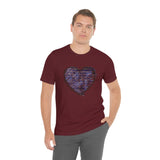 Valentine Shirts/ Distressed Purple Gothic Ephemera Journal Heart With Barbed Wire Frame T shirts