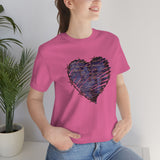 Valentine Shirts/ Distressed Purple Gothic Ephemera Journal Heart With Barbed Wire Frame T shirts
